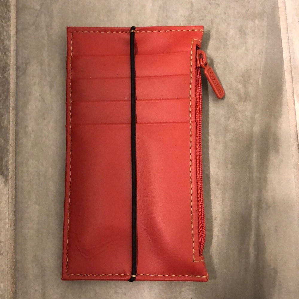 Button Zip Pocket Card Case - Picture 3 of 3